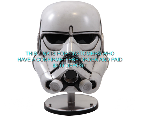 ORIGINAL CONCEPT ART STORMTROOPER HELMET - LIMITED EDITION - BALANCE PAYMENT